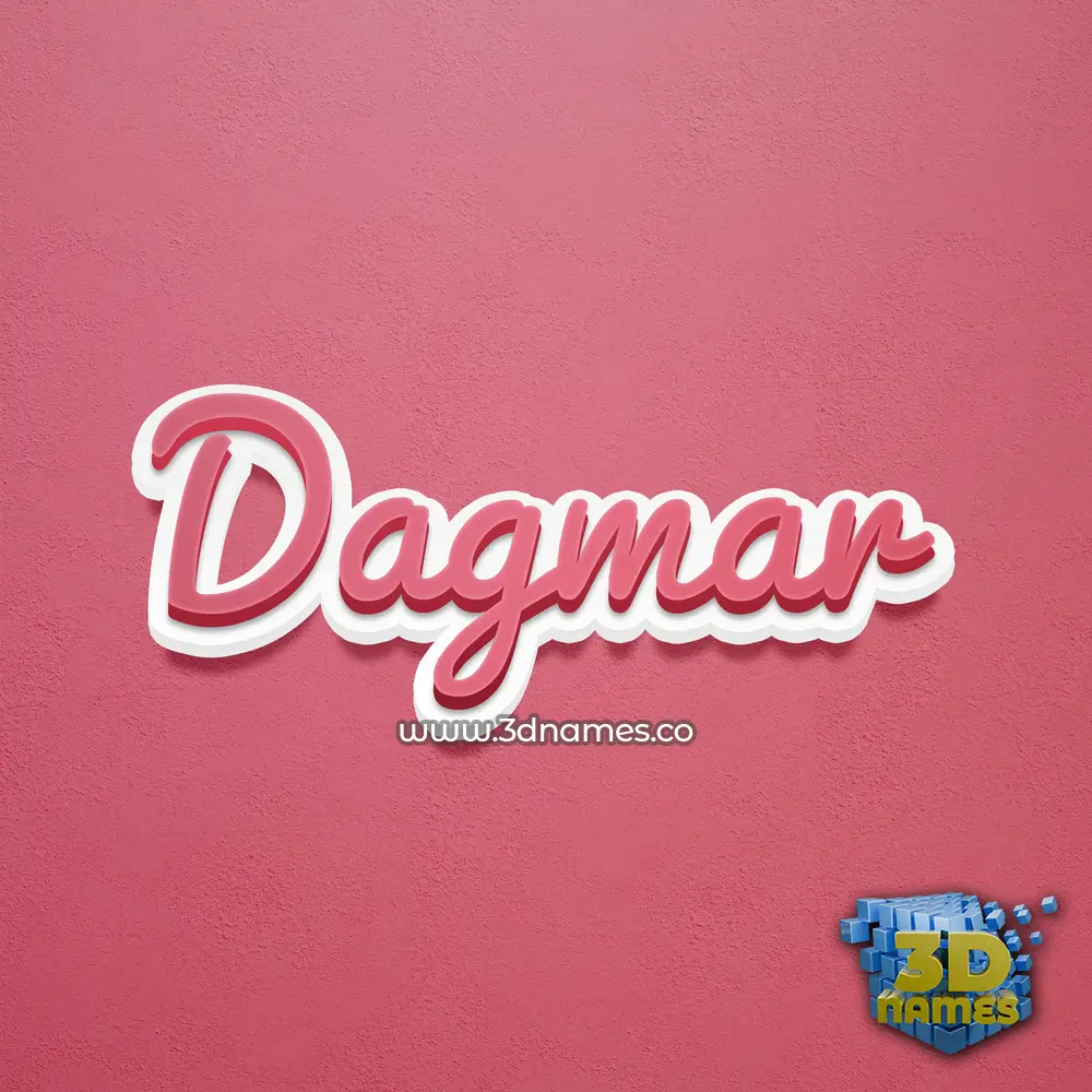 dagmar in Red Scribble style - 3D name wallpaper