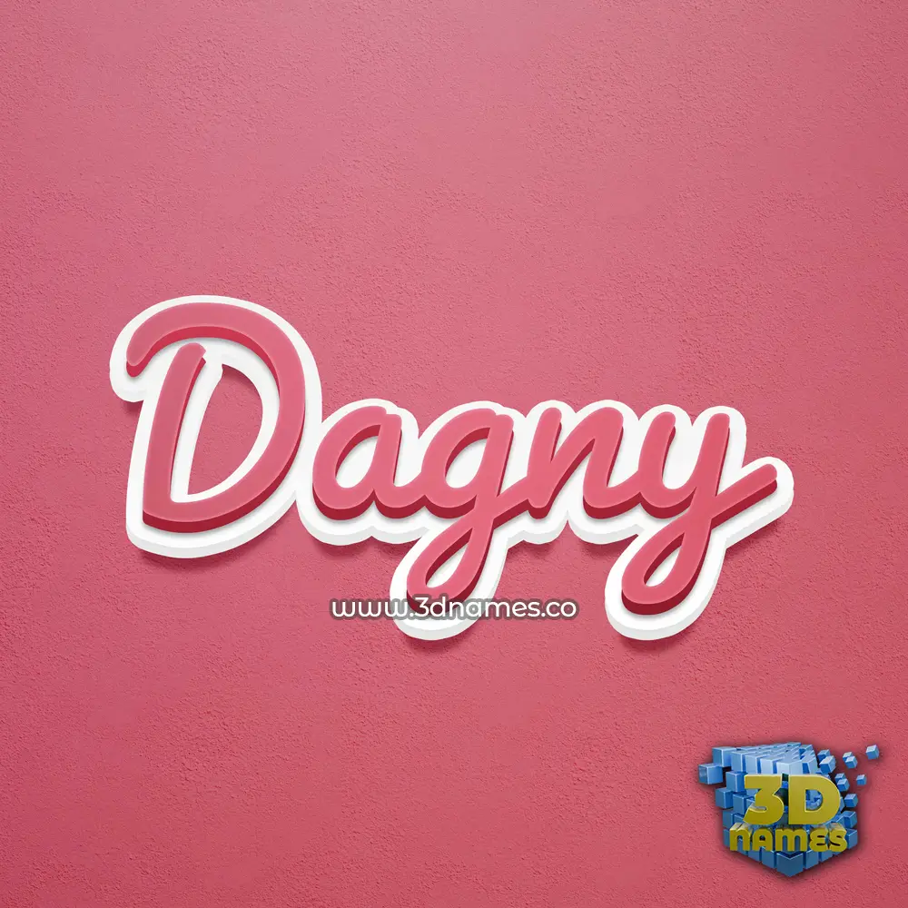 dagny in Red Scribble style - 3D name wallpaper