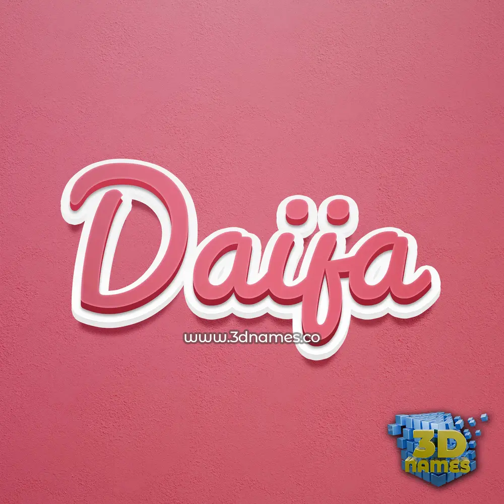 daija in Red Scribble style - 3D name wallpaper
