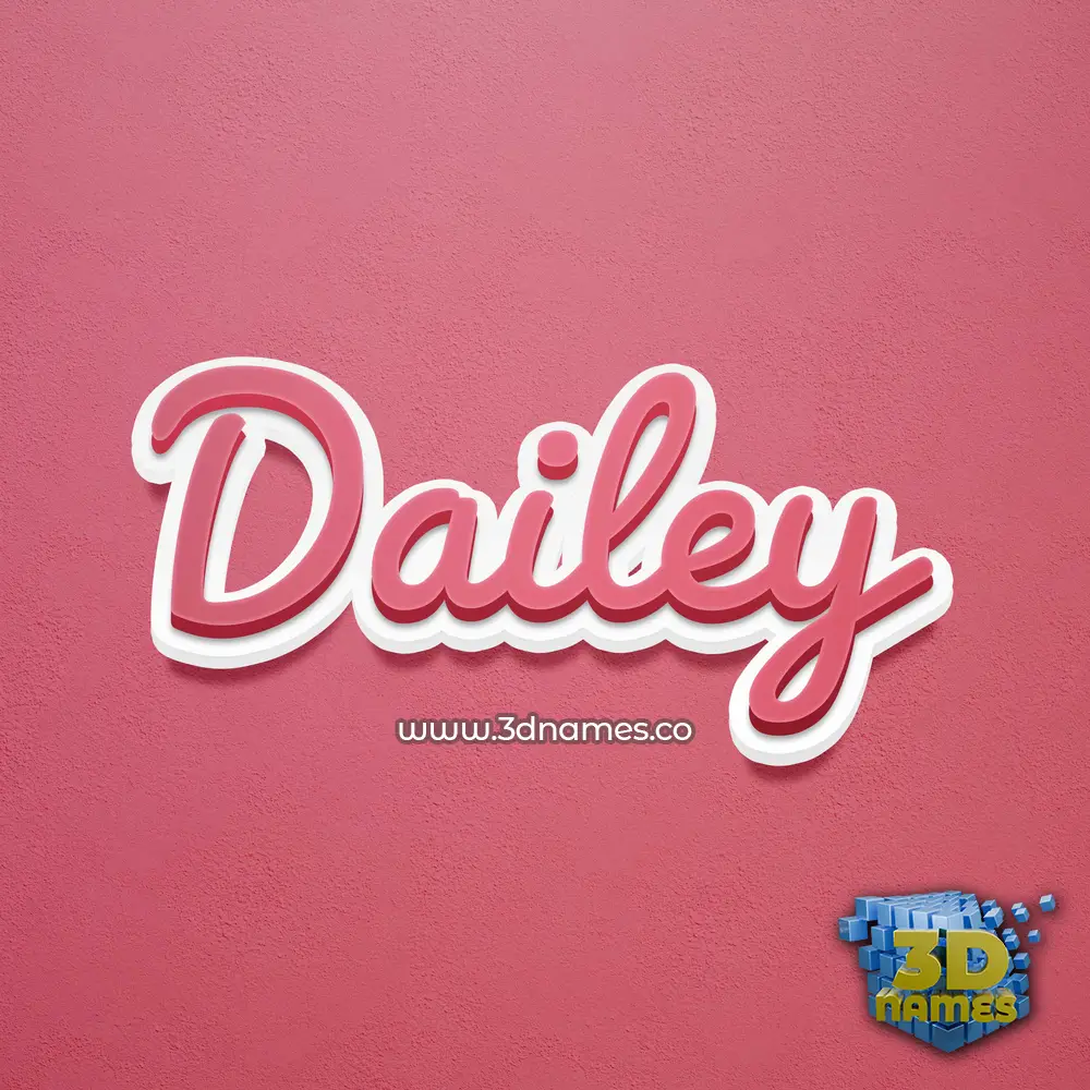 dailey in Red Scribble style - 3D name wallpaper