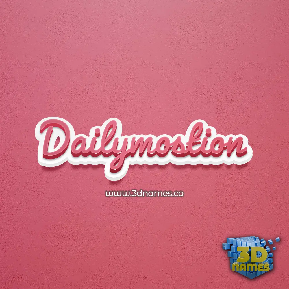 dailymostion in Red Scribble style - 3D name wallpaper