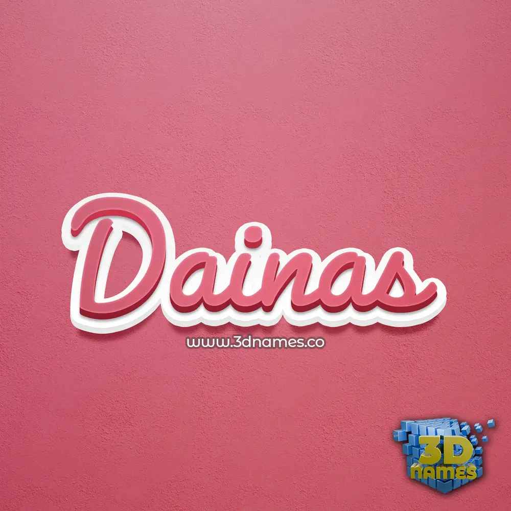dainas in Red Scribble style - 3D name wallpaper