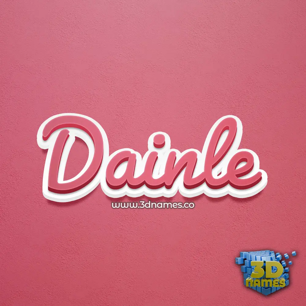 dainle in Red Scribble style - 3D name wallpaper