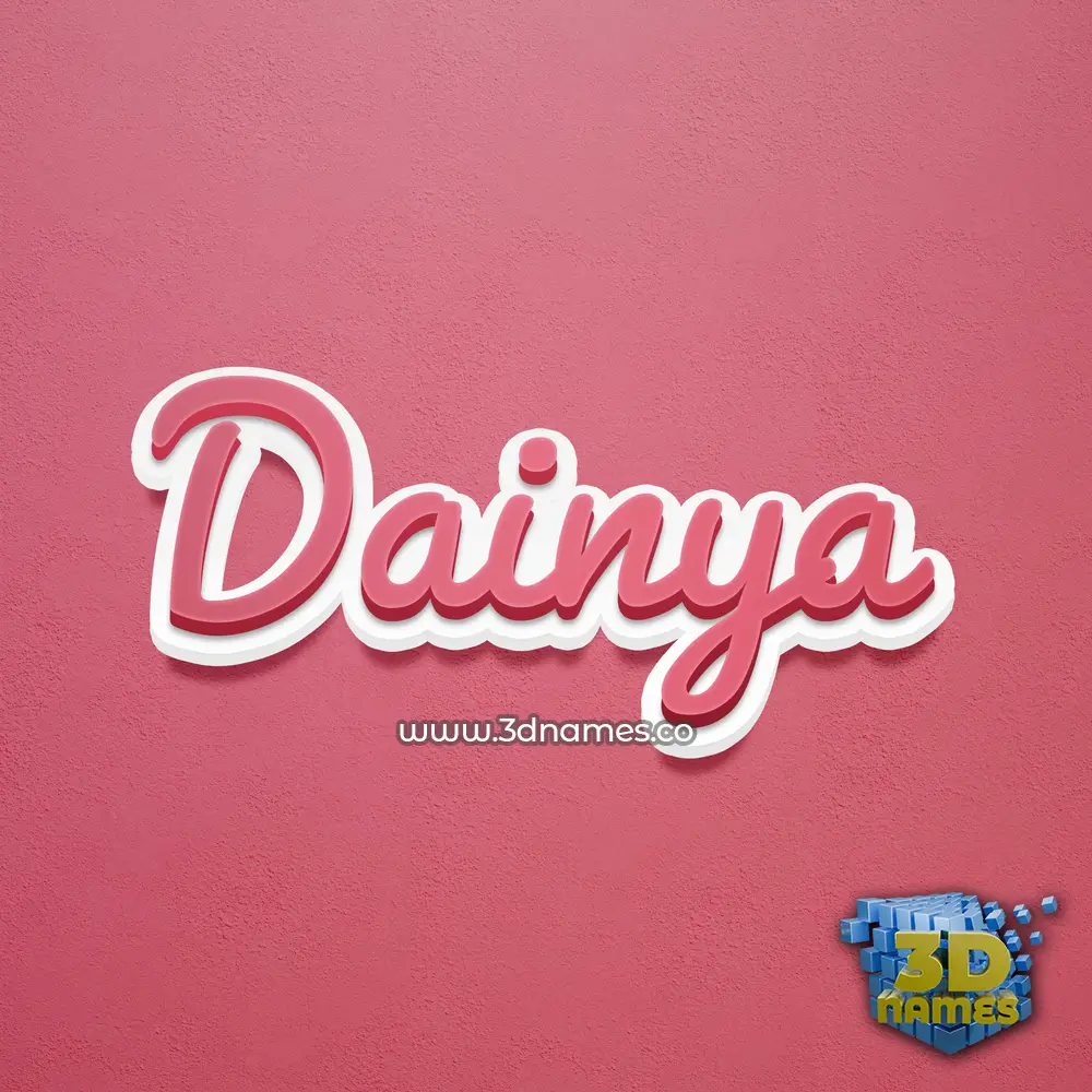 dainya in Red Scribble style - 3D name wallpaper