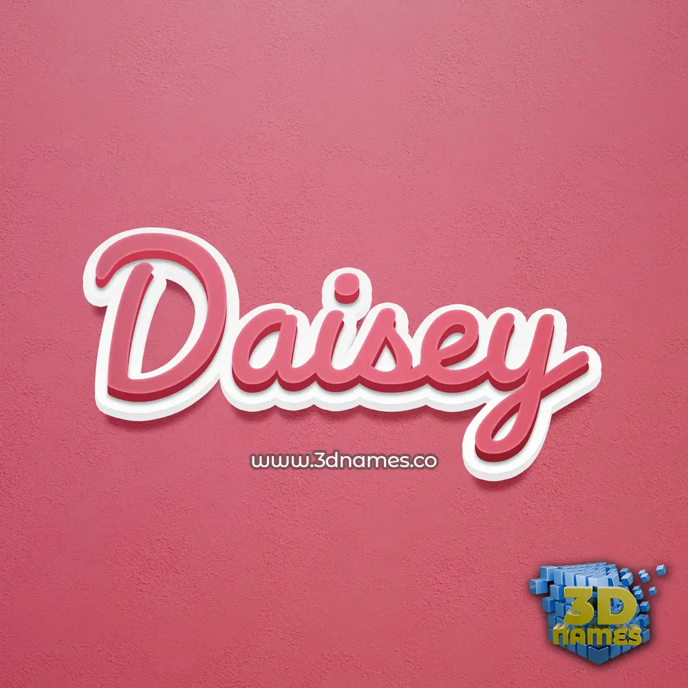 daisey in Red Scribble style - 3D name wallpaper