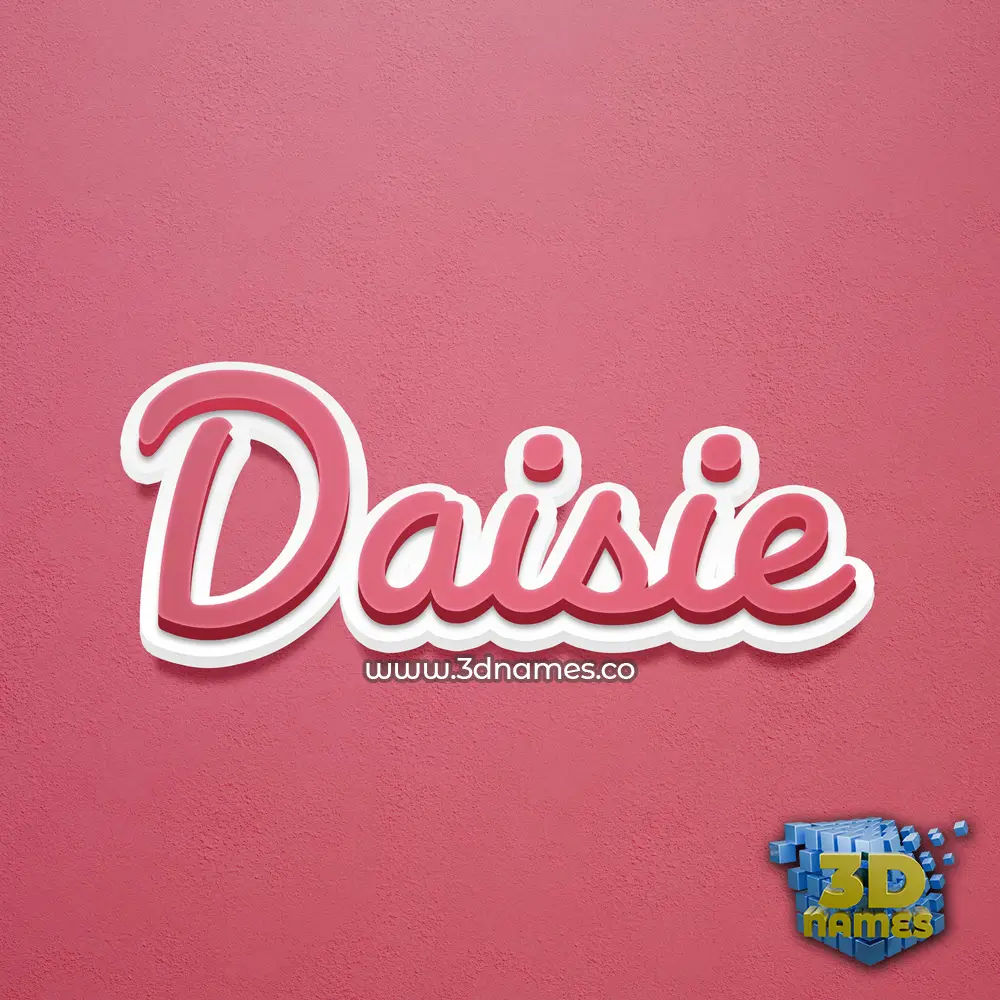 daisie in Red Scribble style - 3D name wallpaper