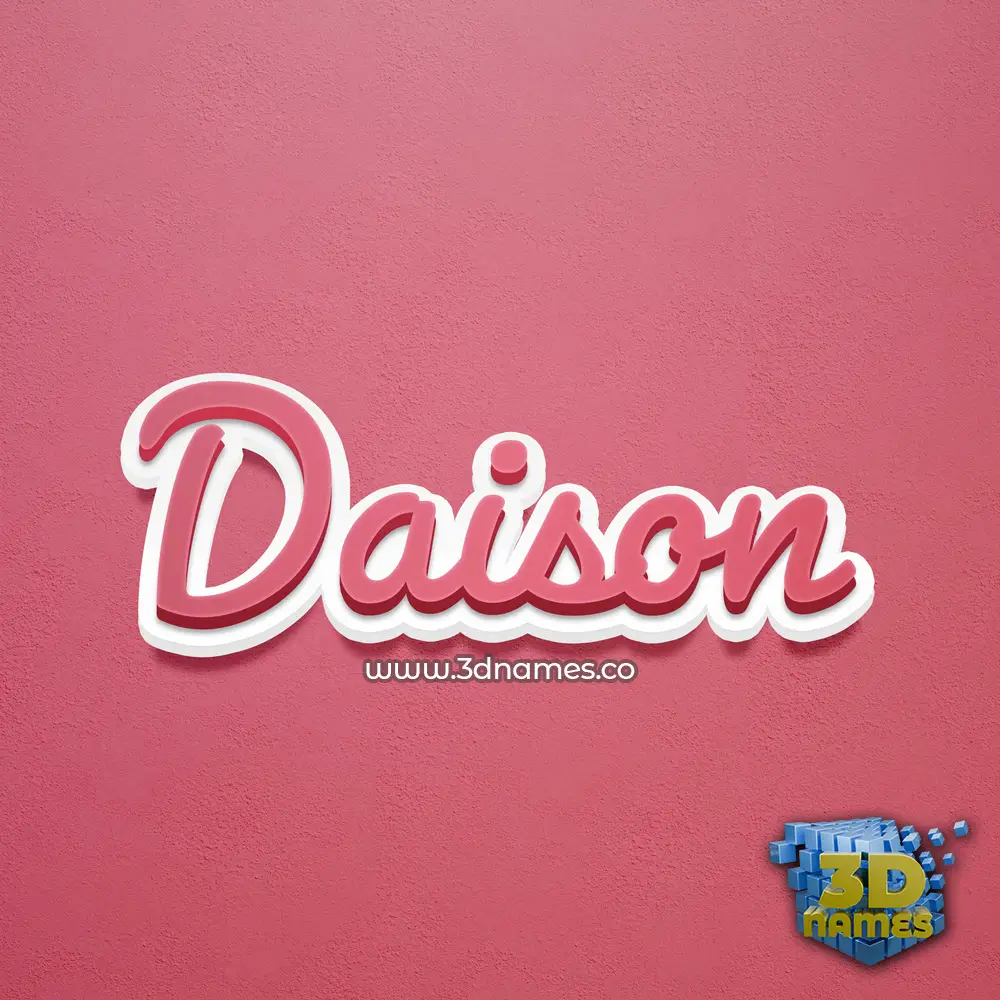 daison in Red Scribble style - 3D name wallpaper