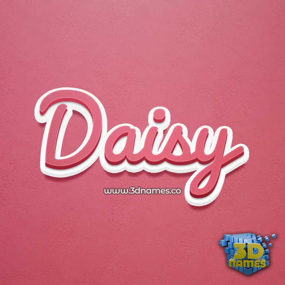 daisy in Red Scribble style - 3D name wallpaper
