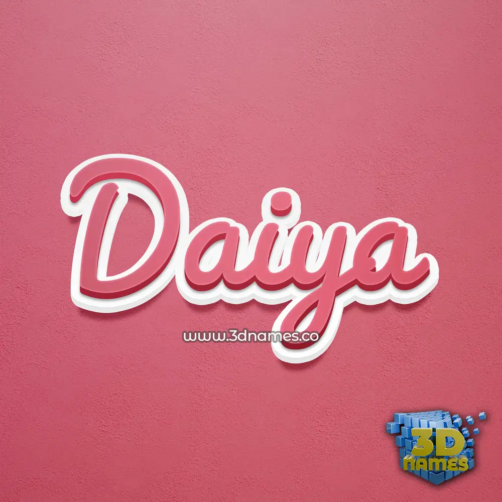 daiya in Red Scribble style - 3D name wallpaper