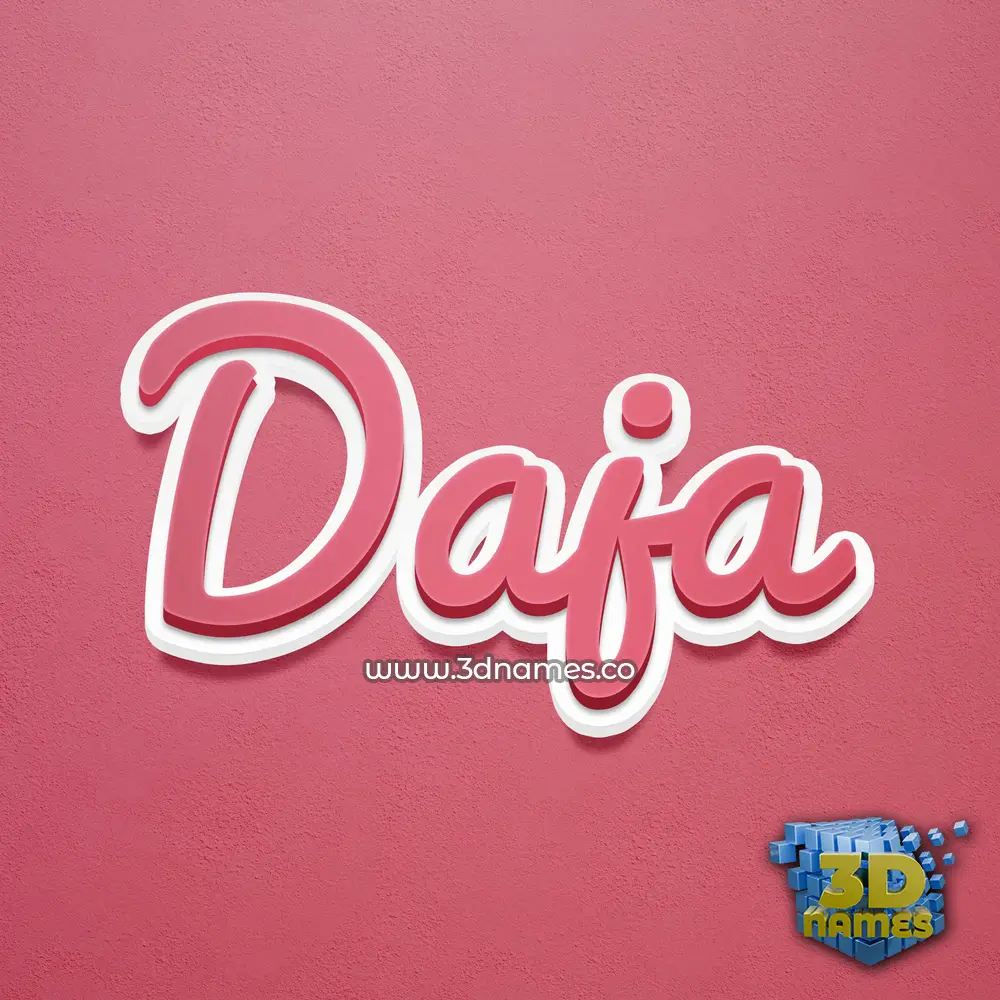 daja in Red Scribble style - 3D name wallpaper