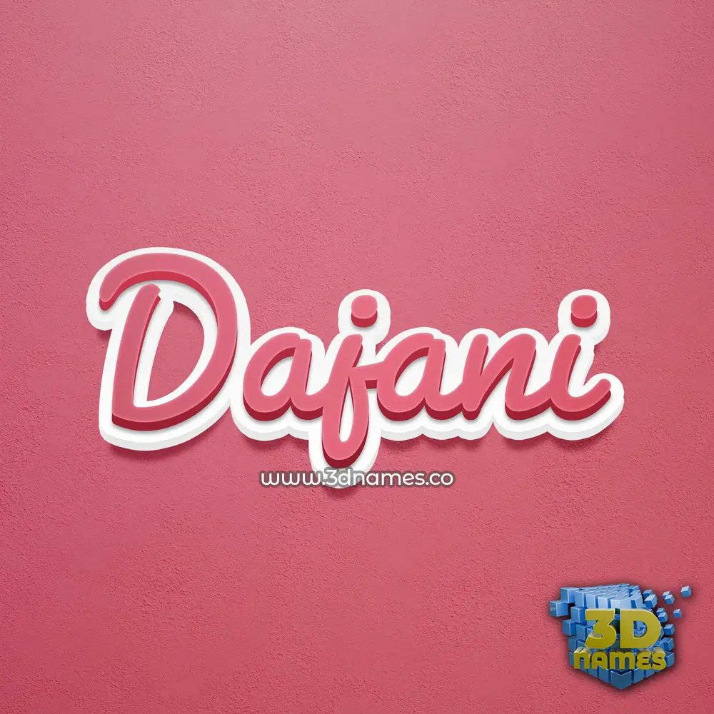 dajani in Red Scribble style - 3D name wallpaper