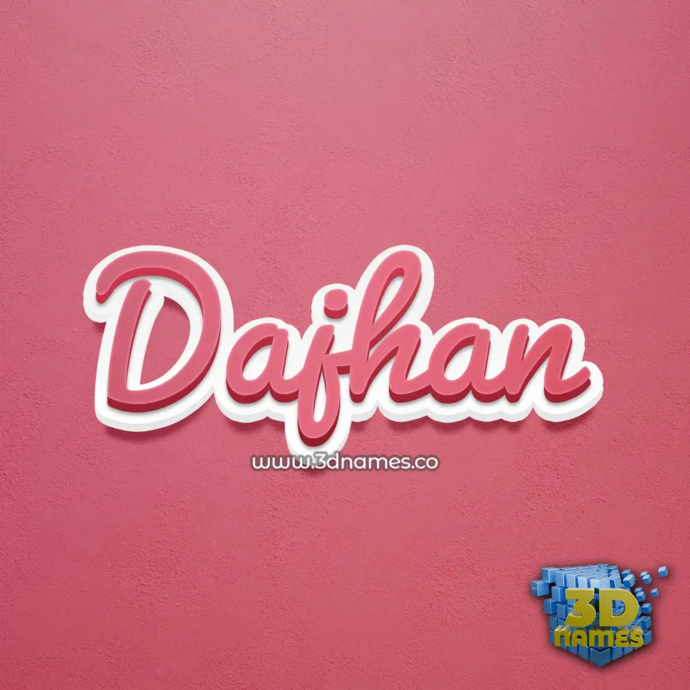 dajhan in Red Scribble style - 3D name wallpaper