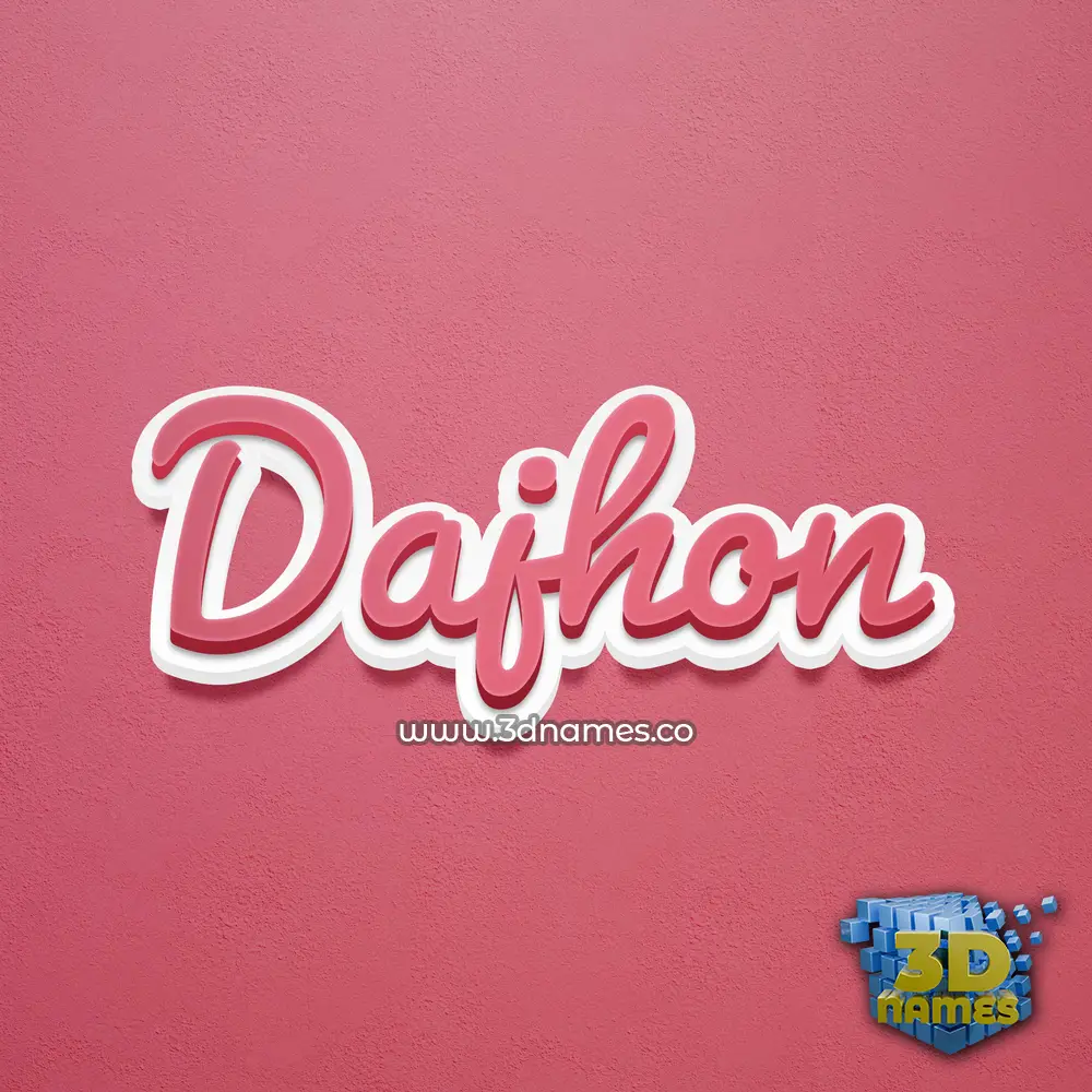 dajhon in Red Scribble style - 3D name wallpaper