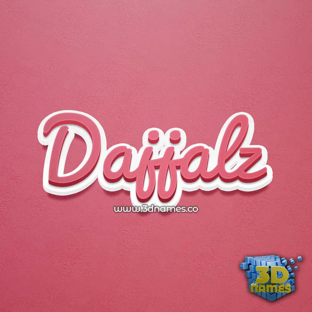 dajjalz in Red Scribble style - 3D name wallpaper