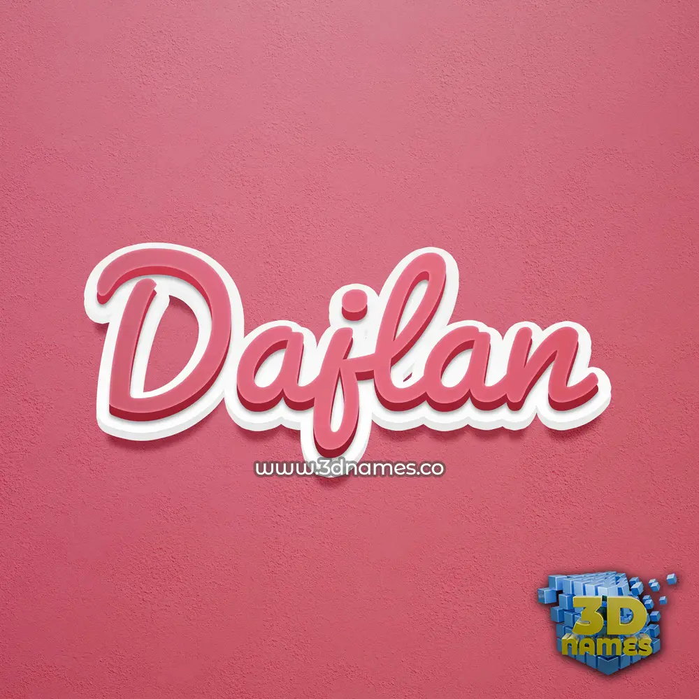 dajlan in Red Scribble style - 3D name wallpaper