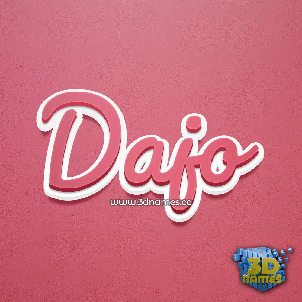 dajo in Red Scribble style - 3D name wallpaper