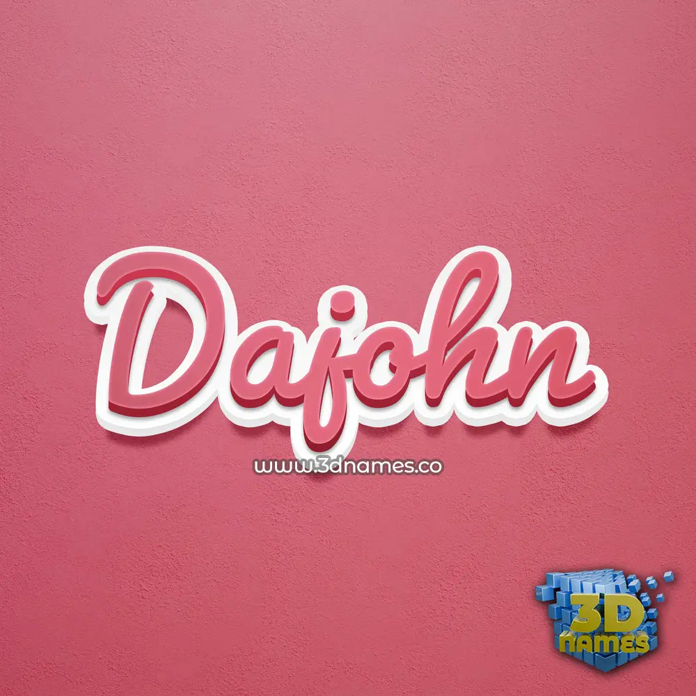 dajohn in Red Scribble style - 3D name wallpaper