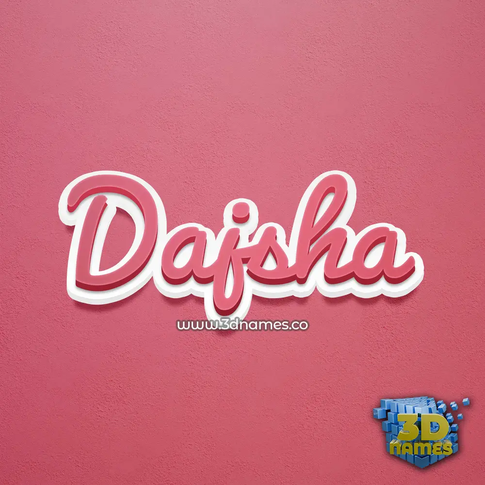 dajsha in Red Scribble style - 3D name wallpaper