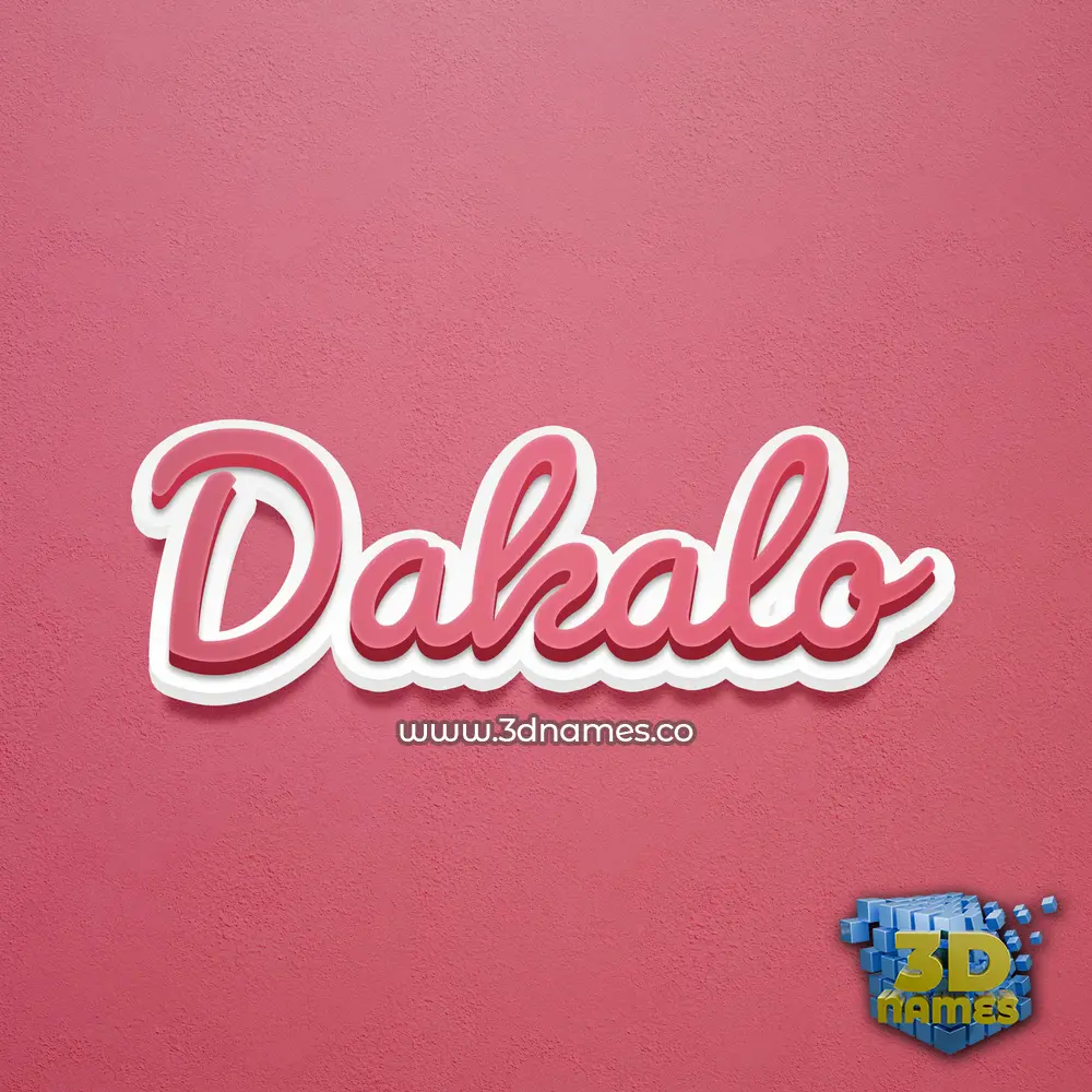 dakalo in Red Scribble style - 3D name wallpaper