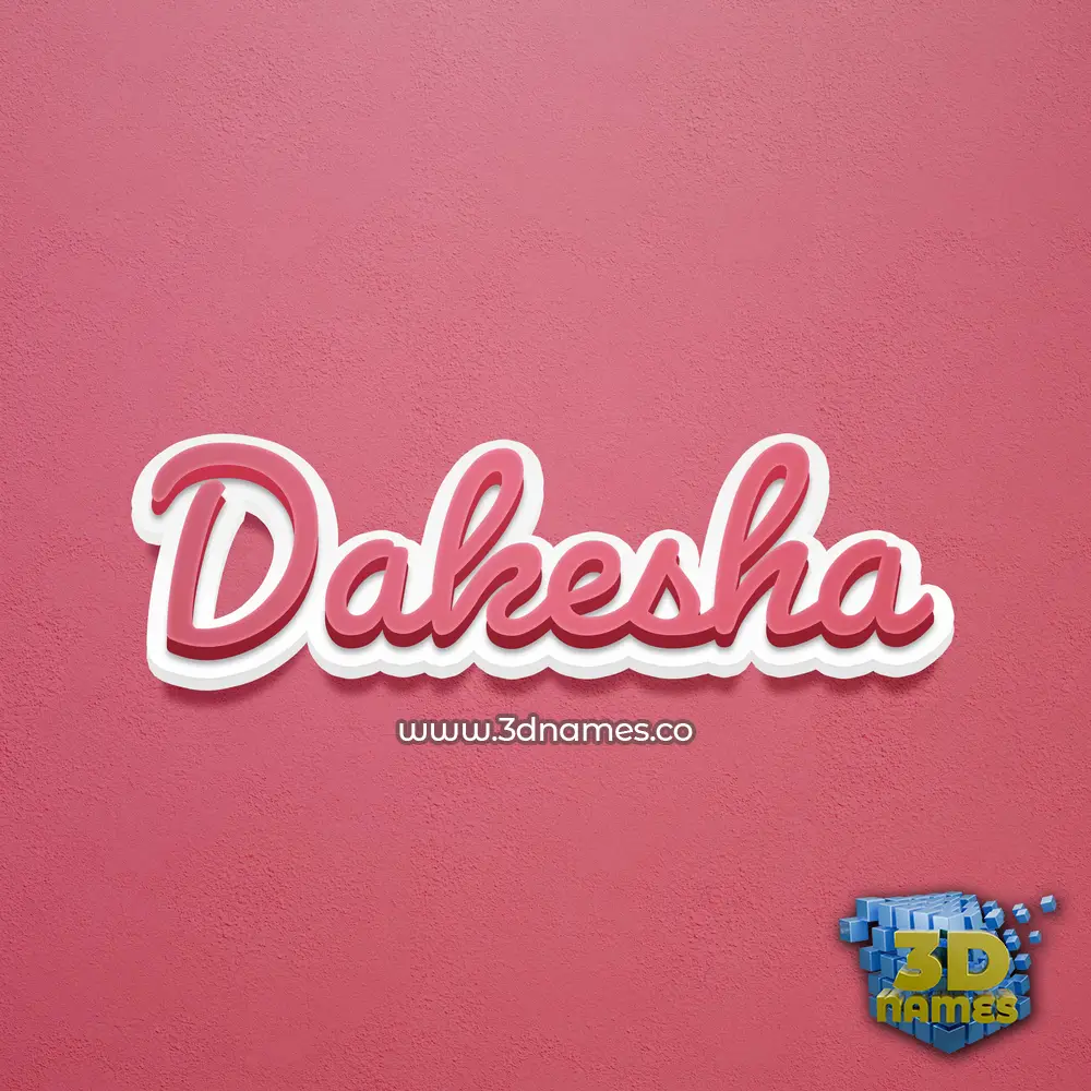 dakesha in Red Scribble style - 3D name wallpaper