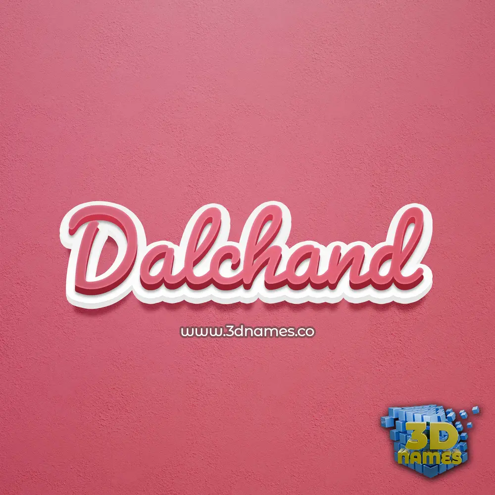 dalchand in Red Scribble style - 3D name wallpaper
