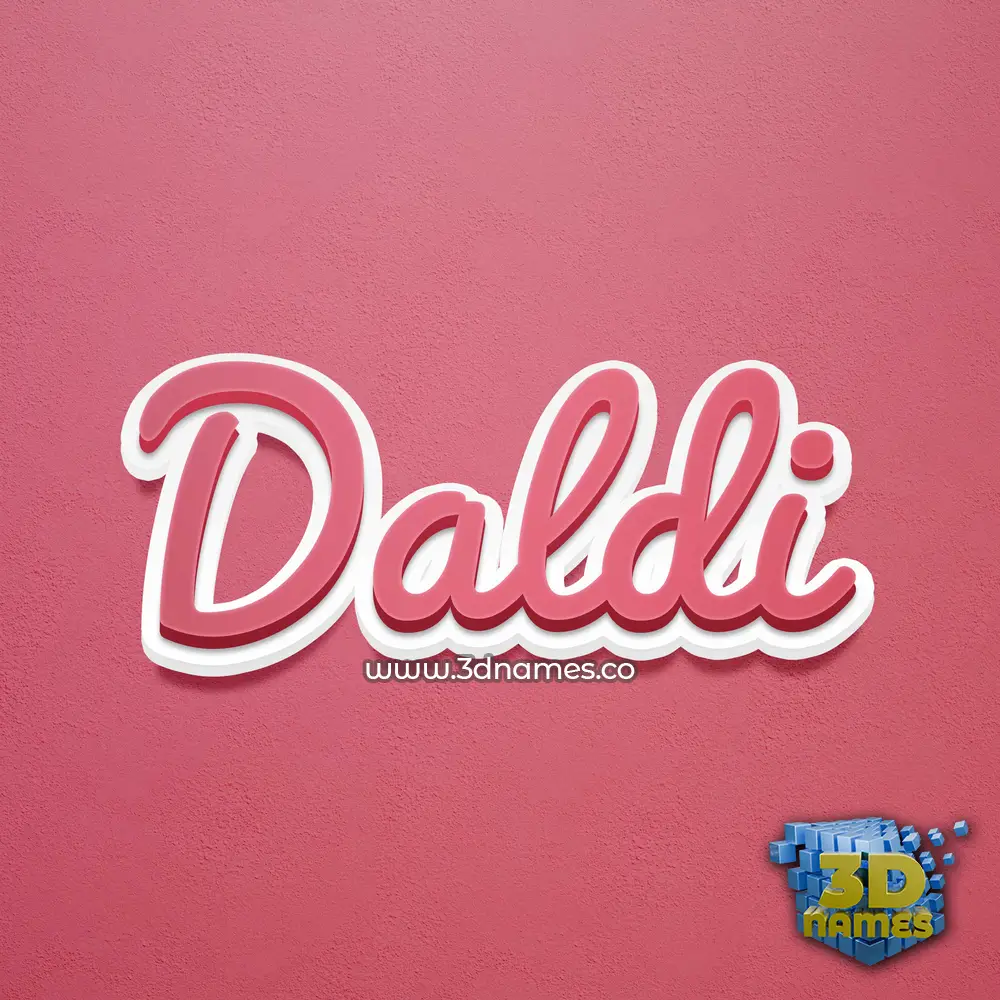 daldi in Red Scribble style - 3D name wallpaper