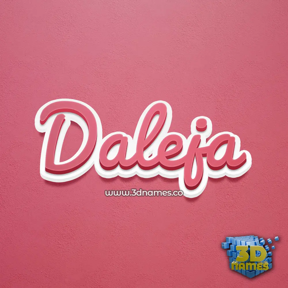 daleja in Red Scribble style - 3D name wallpaper