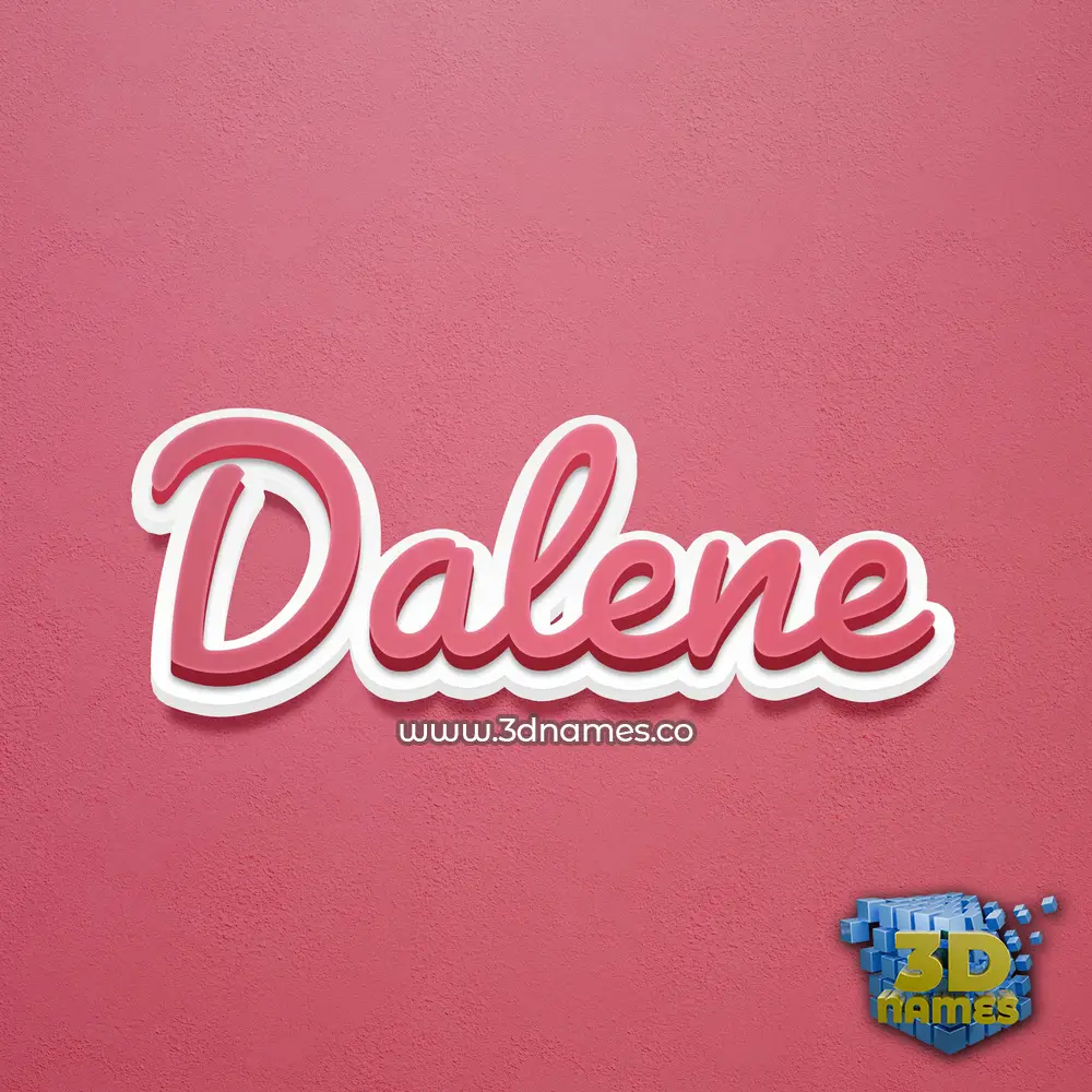 dalene in Red Scribble style - 3D name wallpaper