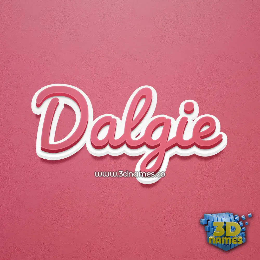 dalgie in Red Scribble style - 3D name wallpaper