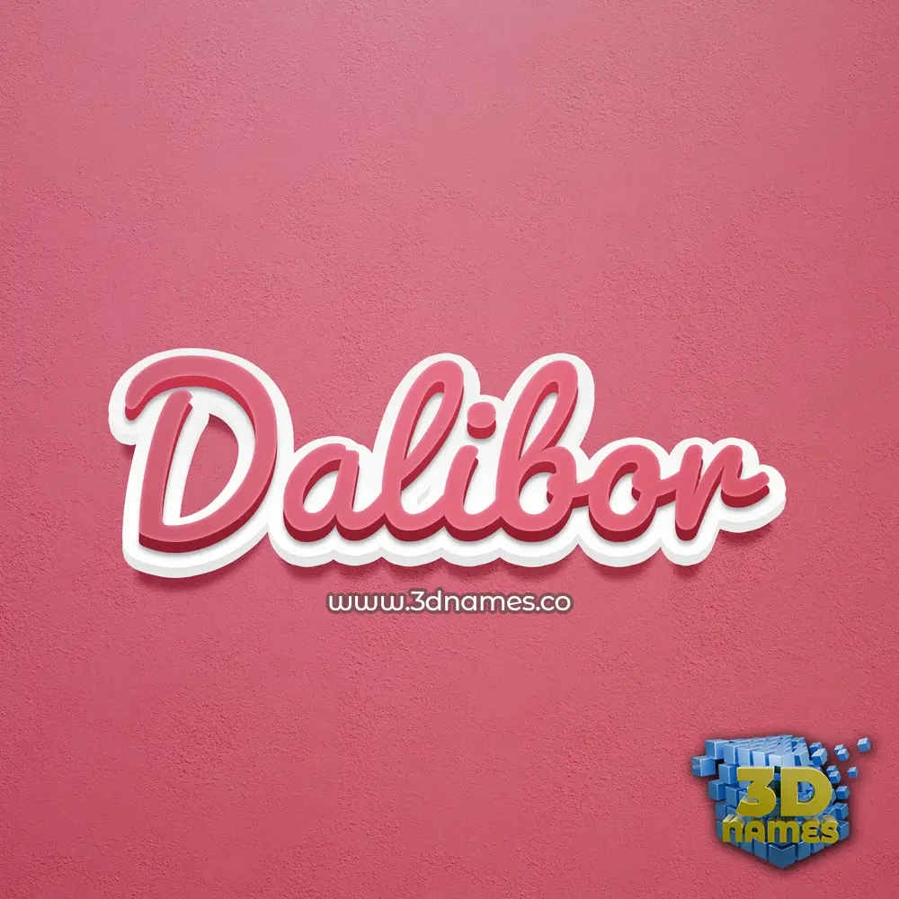 dalibor in Red Scribble style - 3D name wallpaper