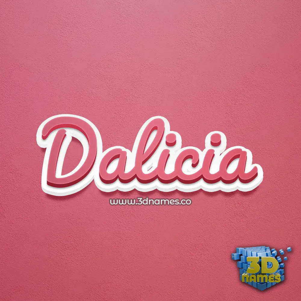 dalicia in Red Scribble style - 3D name wallpaper