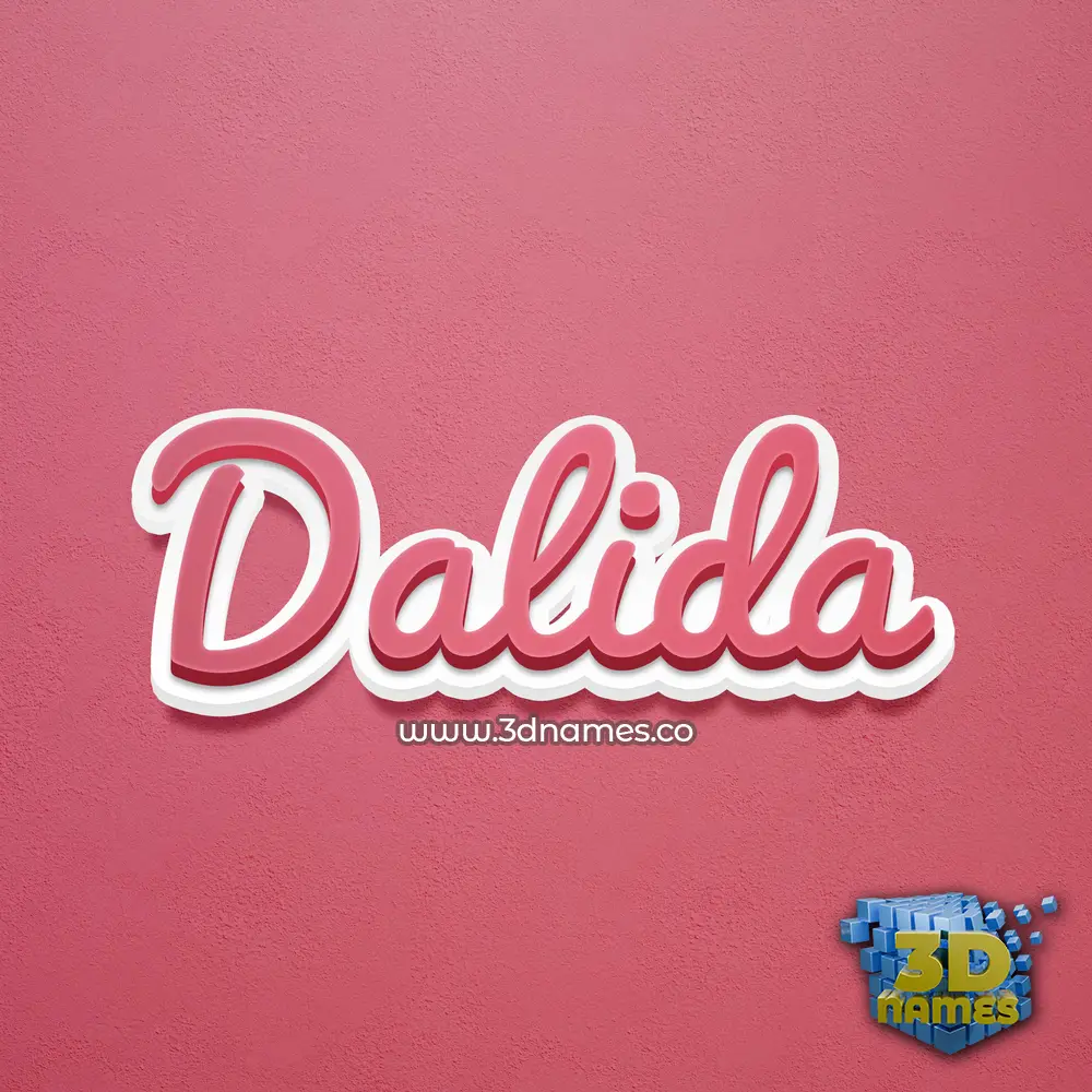 dalida in Red Scribble style - 3D name wallpaper