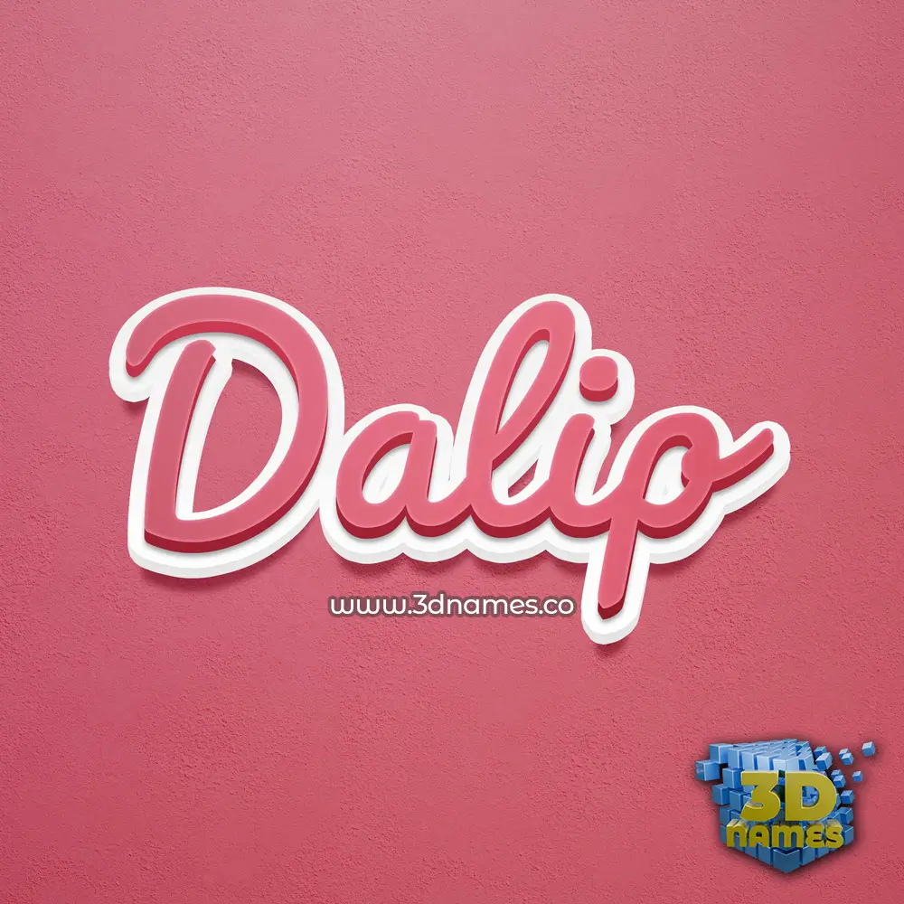 dalip in Red Scribble style - 3D name wallpaper