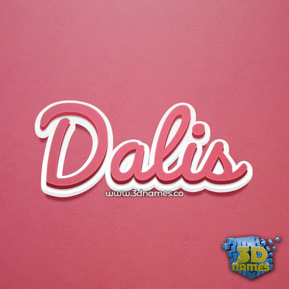 dalis in Red Scribble style - 3D name wallpaper