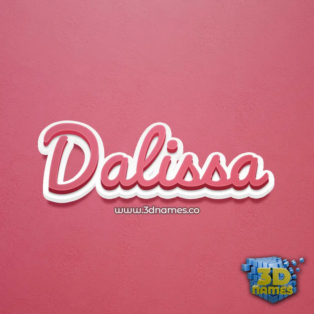 dalissa in Red Scribble style - 3D name wallpaper