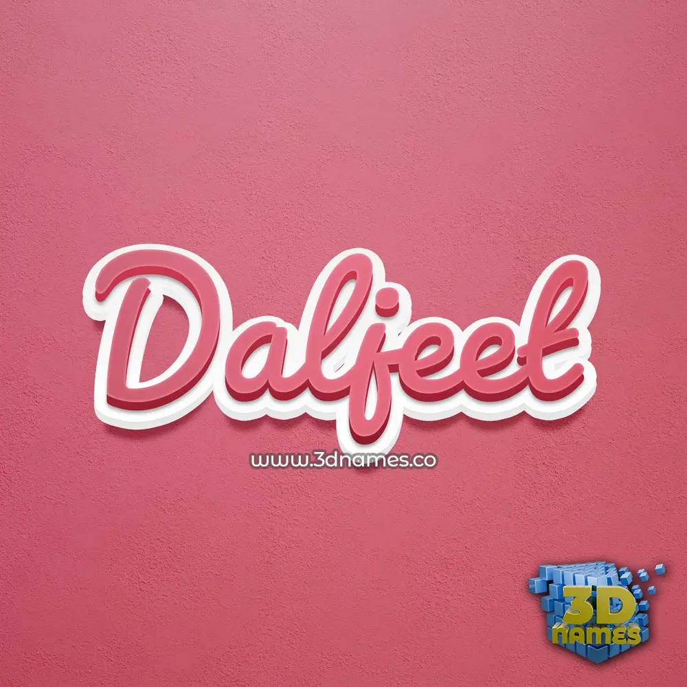 daljeet in Red Scribble style - 3D name wallpaper