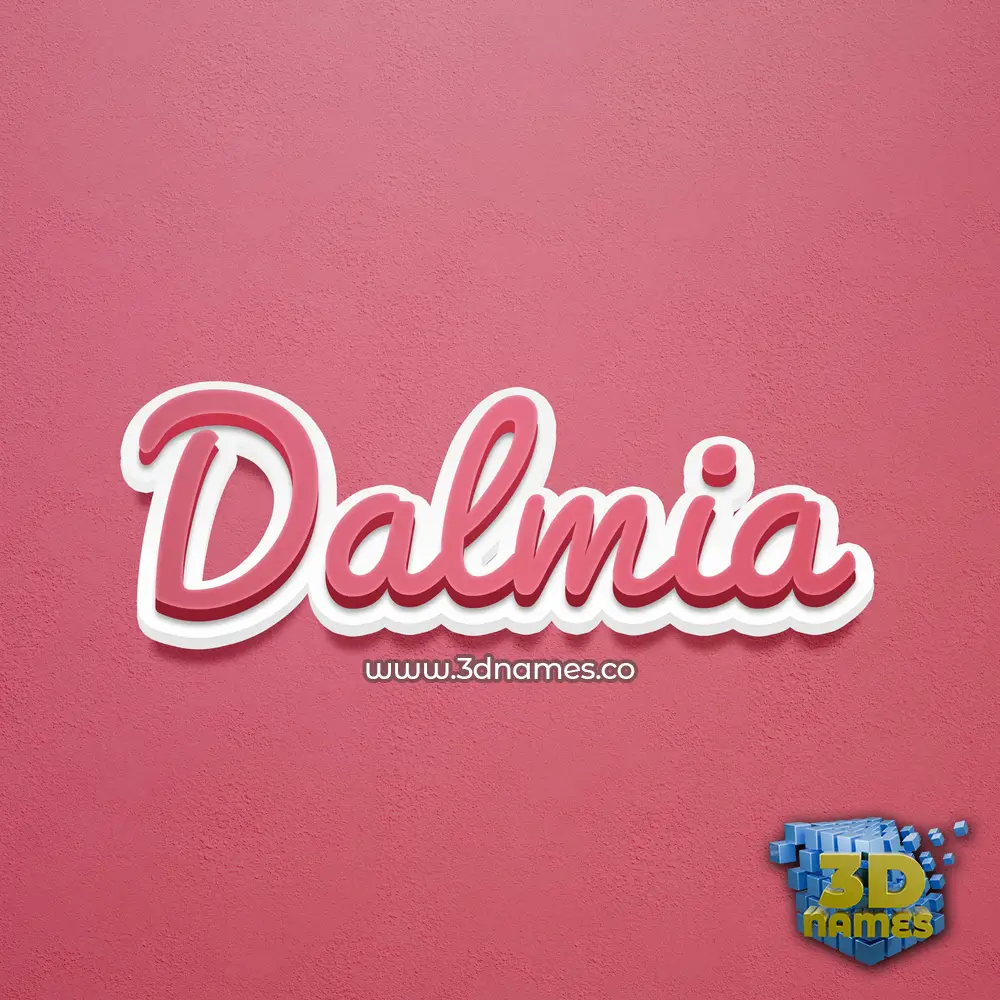 dalmia in Red Scribble style - 3D name wallpaper