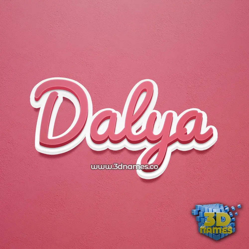 dalya in Red Scribble style - 3D name wallpaper
