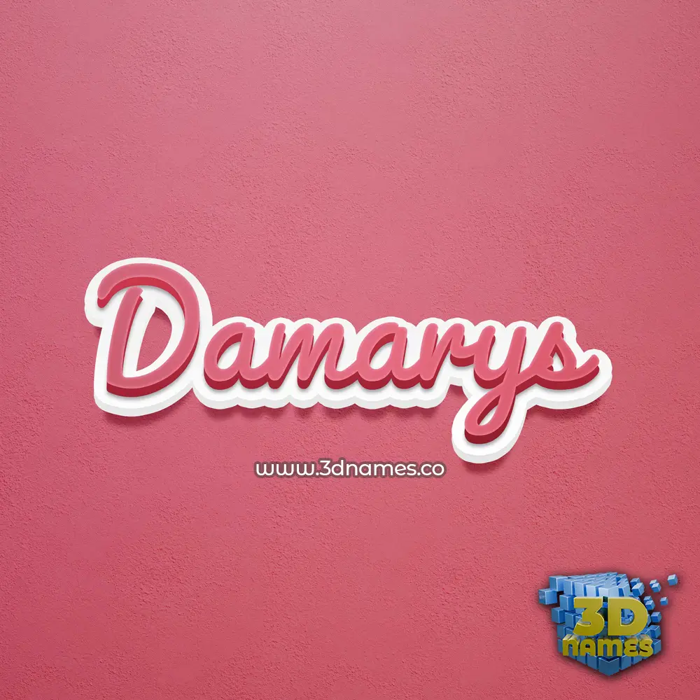 damarys in Red Scribble style - 3D name wallpaper