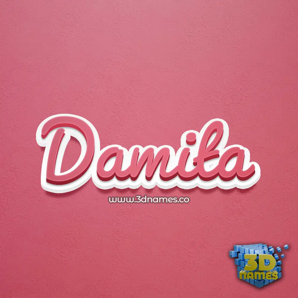 damita in Red Scribble style - 3D name wallpaper