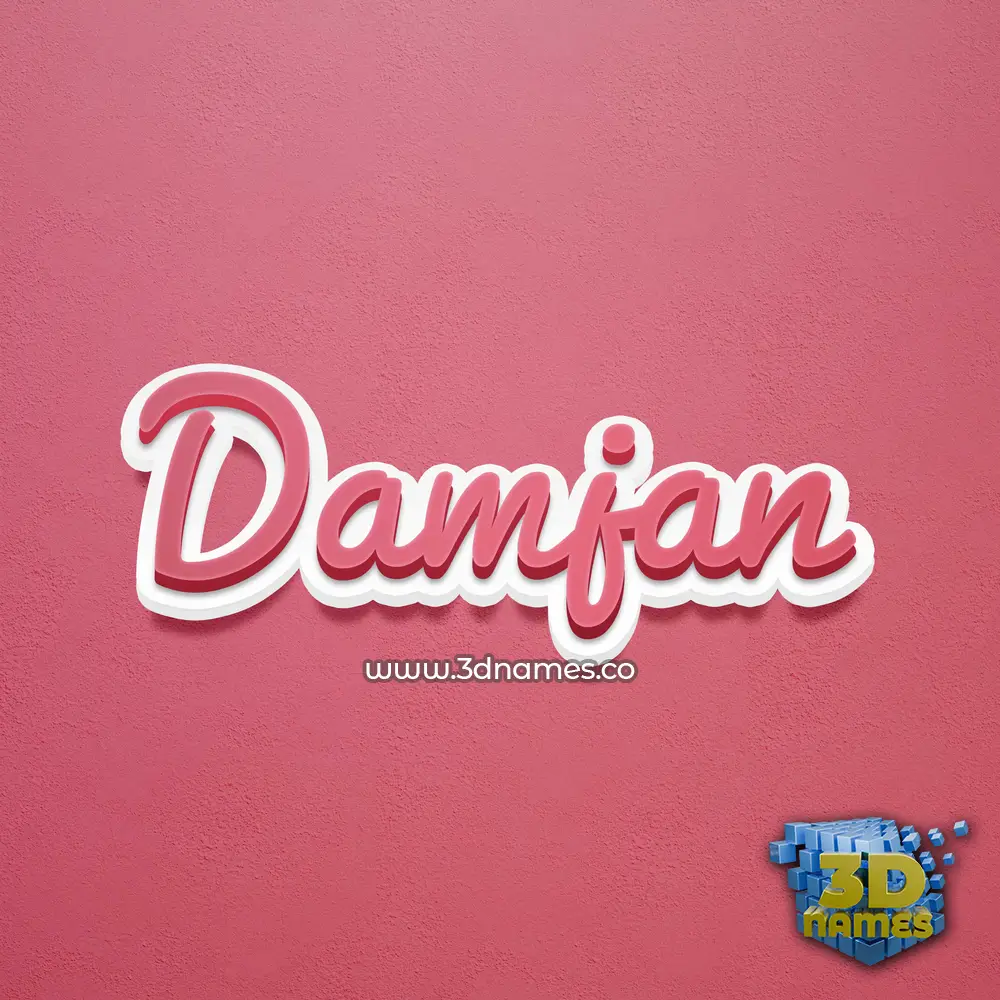 damjan in Red Scribble style - 3D name wallpaper