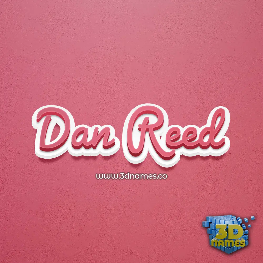 dan reed in Red Scribble style - 3D name wallpaper