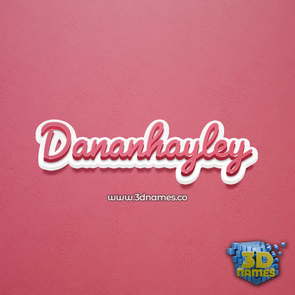 dananhayley in Red Scribble style - 3D name wallpaper