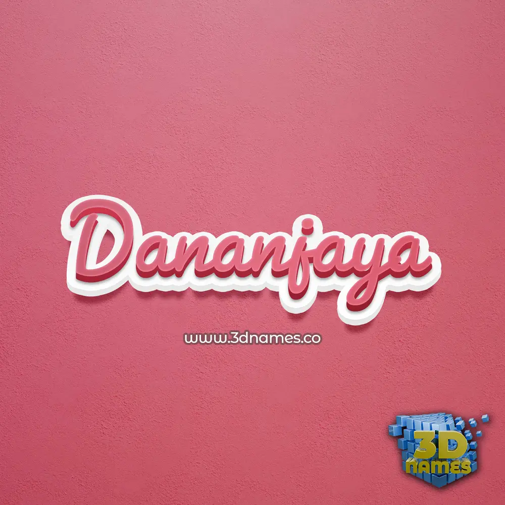 dananjaya in Red Scribble style - 3D name wallpaper
