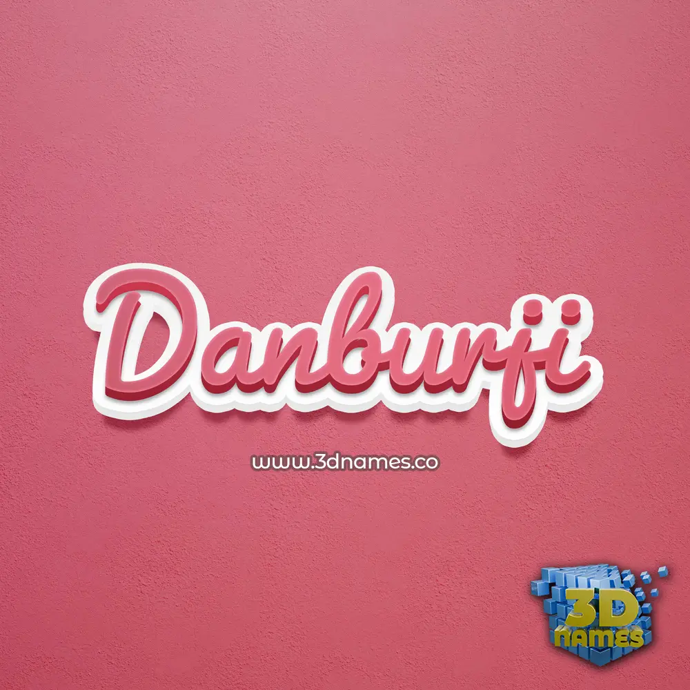danburji in Red Scribble style - 3D name wallpaper