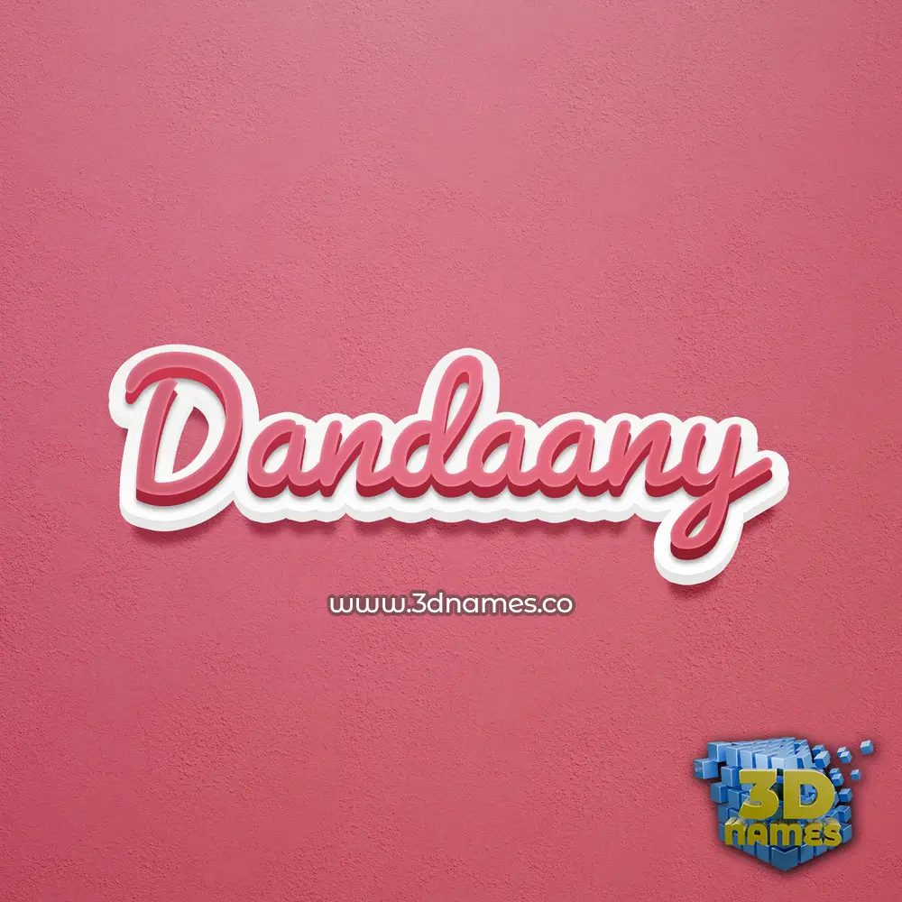dandaany in Red Scribble style - 3D name wallpaper