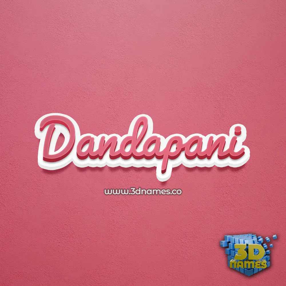 dandapani in Red Scribble style - 3D name wallpaper