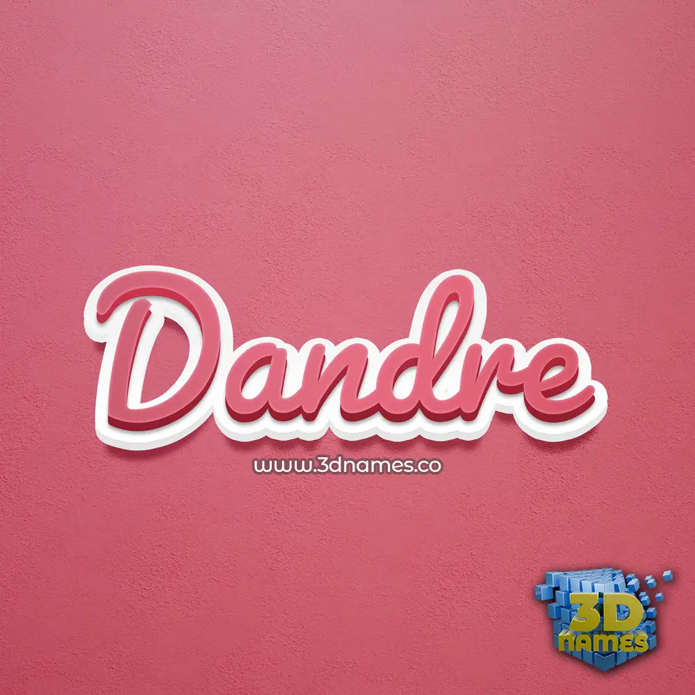 dandre in Red Scribble style - 3D name wallpaper
