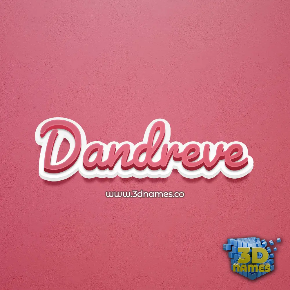 dandreve in Red Scribble style - 3D name wallpaper