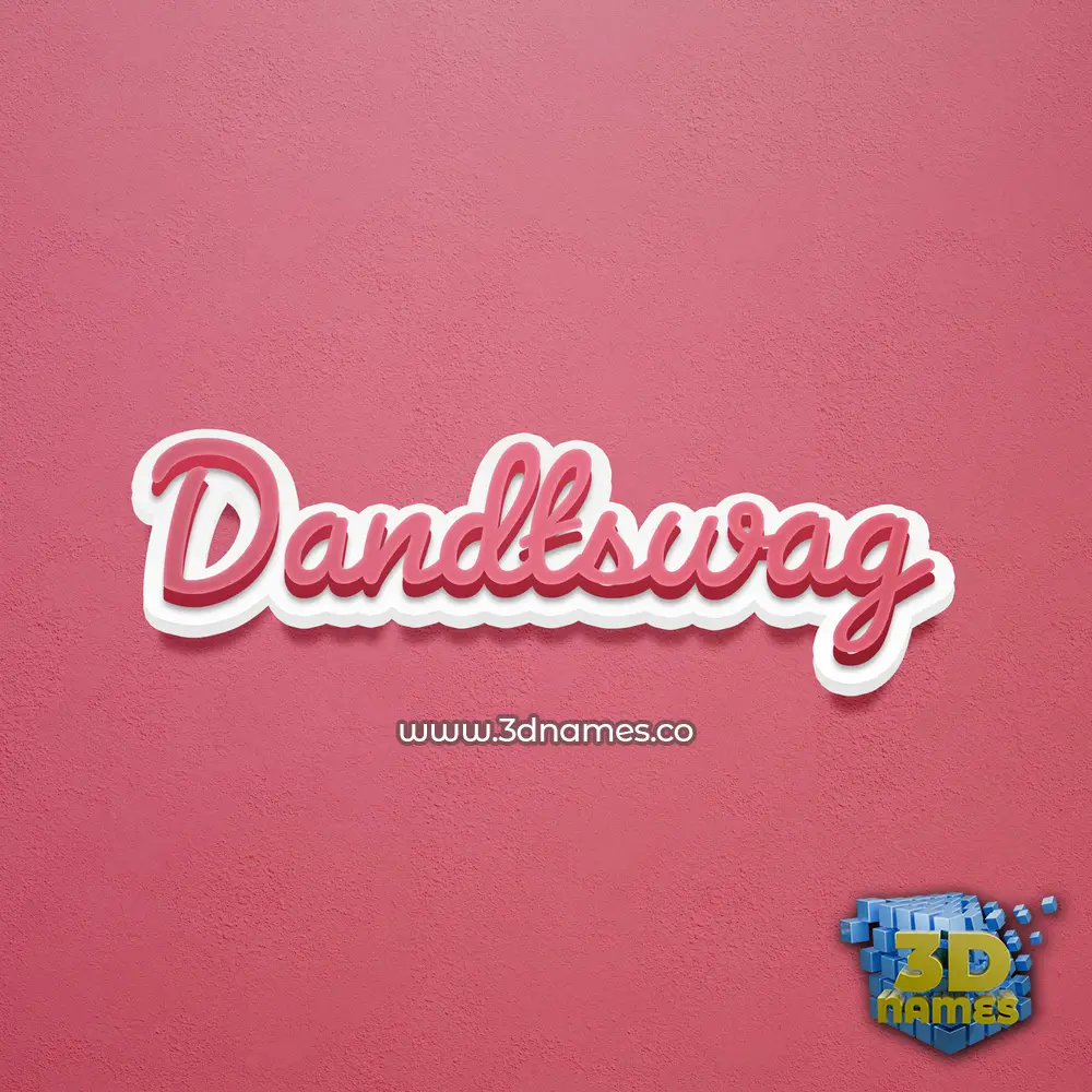 dandtswag in Red Scribble style - 3D name wallpaper